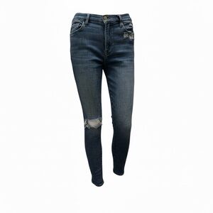 Frame Denim Dark Blue Skinny Jeans, Size 28, high-waisted/ Le High Skinny